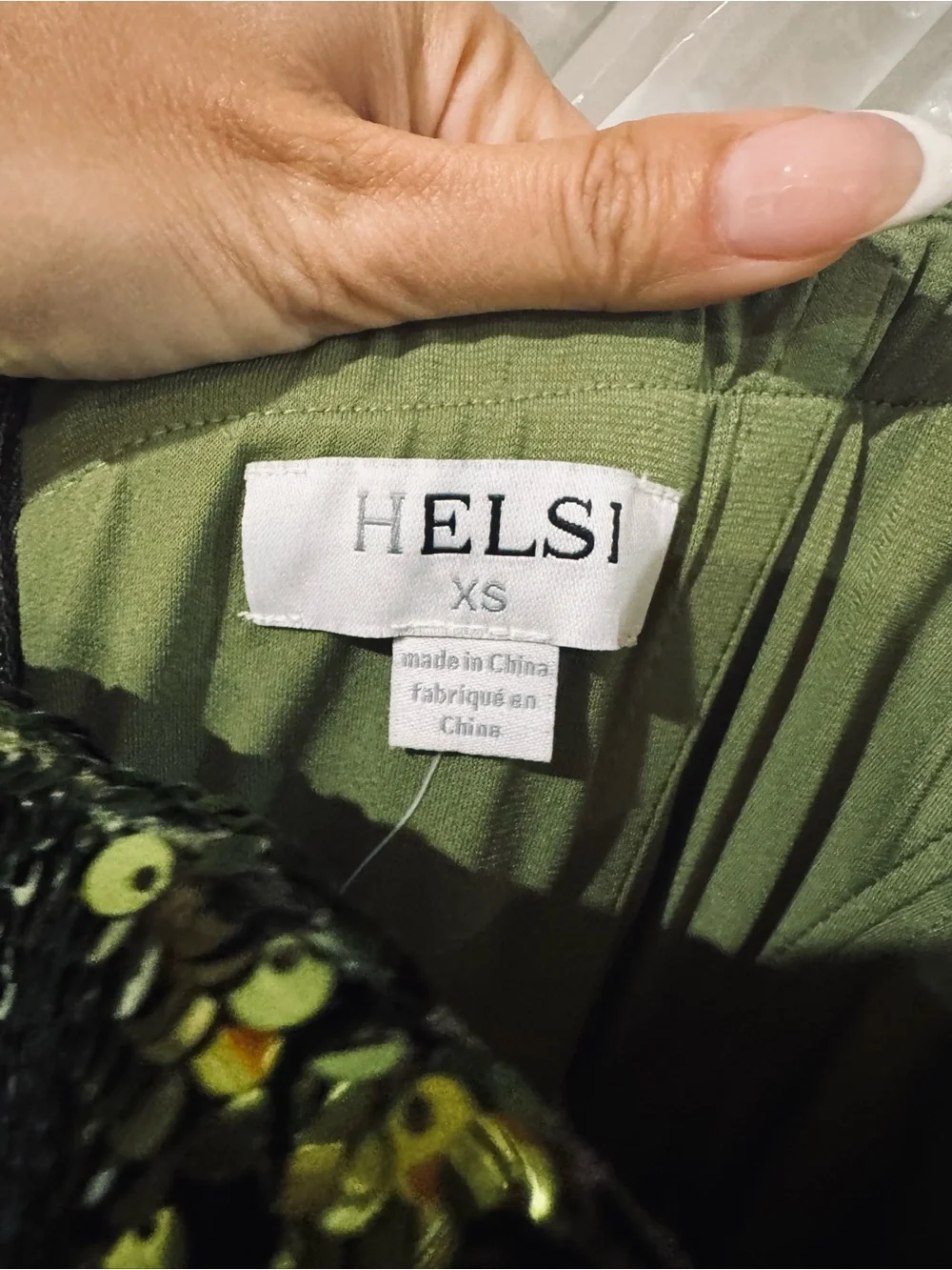 Helsi Green Sequin formal maxi dress- Elegant.